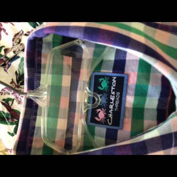 Charleston Threads plaid costal color button-upXXL - Picture 8 of 10